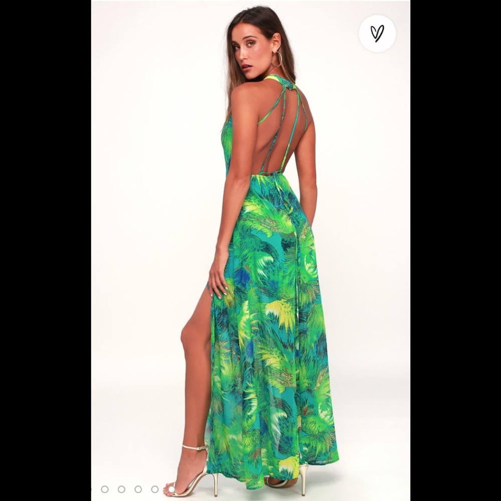 NWT Lulu's Medium Tropical Resort Maxi Dress